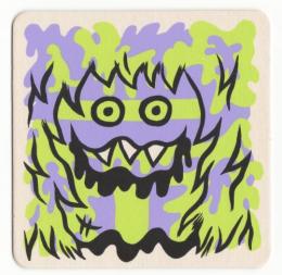 "Hujili's Ghost" Art print Coaster By Le Merde